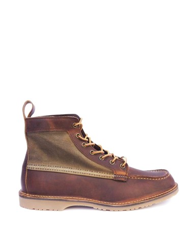 Red Wing Wacouta 6  Boot Copper Rough & Tough Leather W/ Tan Waxed Canvas Les magasins à Paris