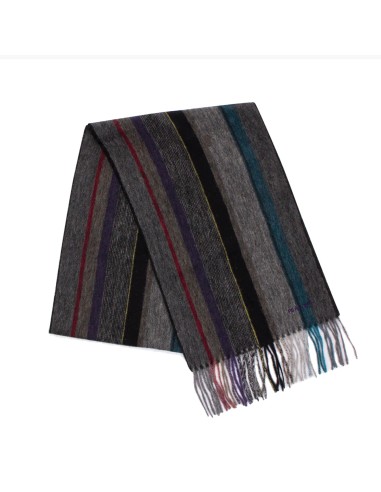 Paul Smith College Scarf Grey Stripe Paris Déstockage Promo