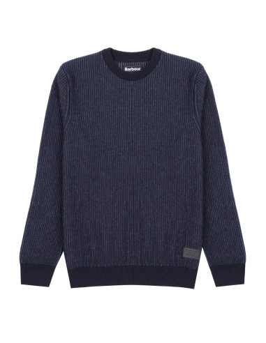 Barbour Duffle Knit Crew Navy livraison gratuite