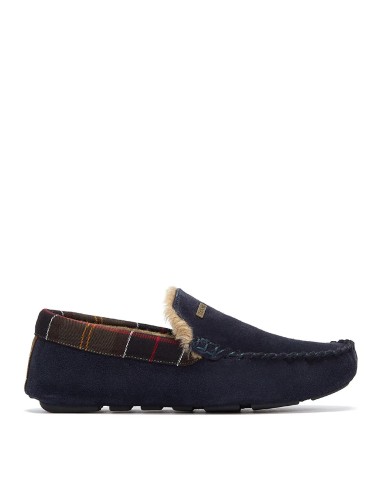 Barbour Monty Slippers Navy Suede commande en ligne