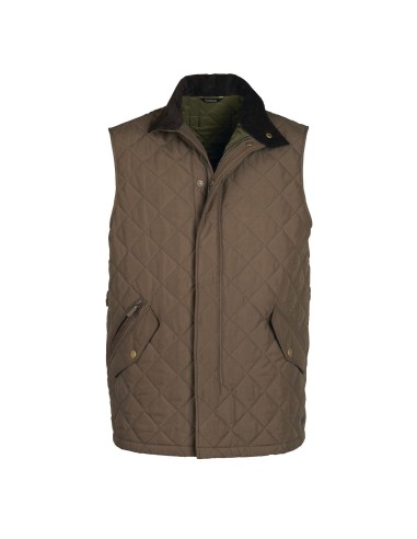 Barbour Shoveler Gilet Dark Olive plus qu'un jeu 